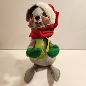 Vintage 1971 Annalee Mobilitee Christmas Caroling Mouse Doll 12" Tall